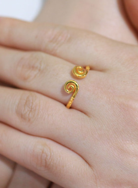 黄金戒指9999足金男女士紧箍咒食指环纯金情侣对戒素金子素圈