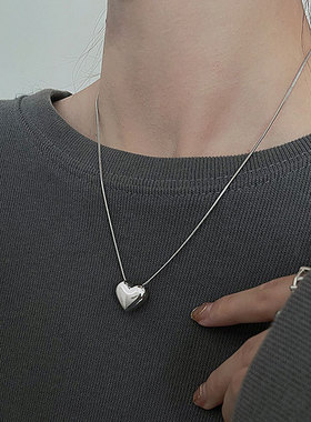 韩版个性爱心项链女复古时尚