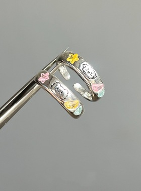 一恋可爱小狗猫咪戒指女独特创意小众设计叠戴开口指环网红时尚食