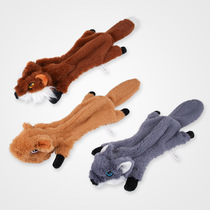 Creative new products Puppy toys resistant to biting vocal grindling pets fox Squirrel Plush Pet Supplies