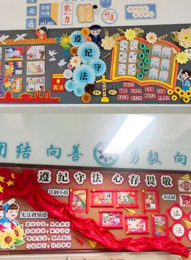 宪法制治宣传教育主题文化黑板报