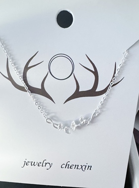 999足银杏叶项链女高级轻奢小众