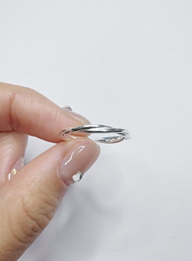 s925纯银《双绳结缘》小众戒指