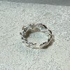 999 Pure Silver Curved Light Twist Croissant Open Ring