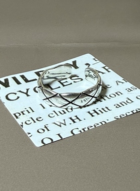 s925银《折光》菱格纹潮流复古高级经典款简约个性菱格食指戒指