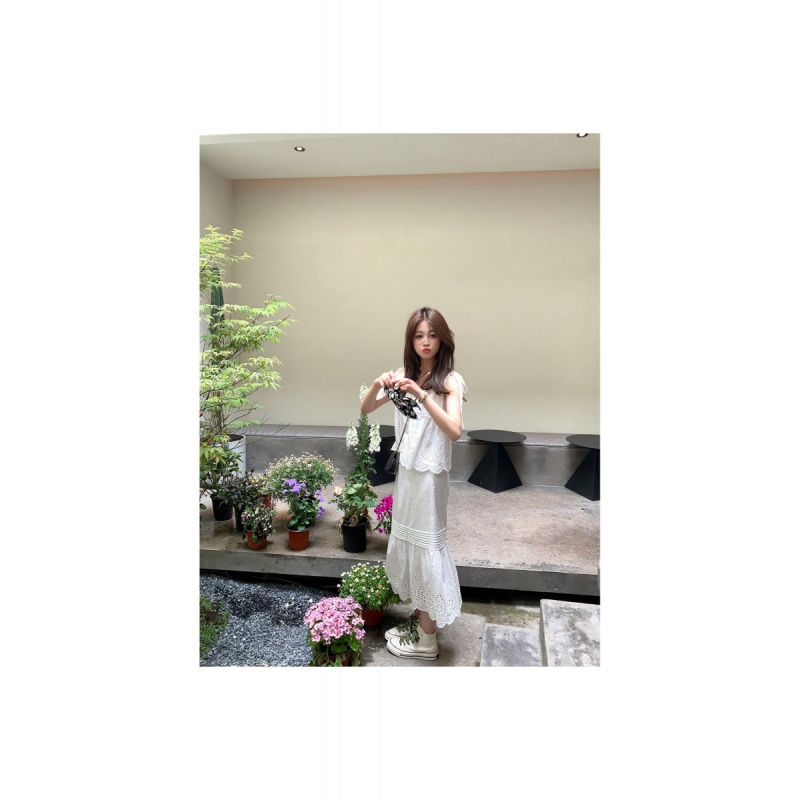 AHY 休闲时尚套装女2022夏季新款小清新显瘦套装裙小洋装两件套潮