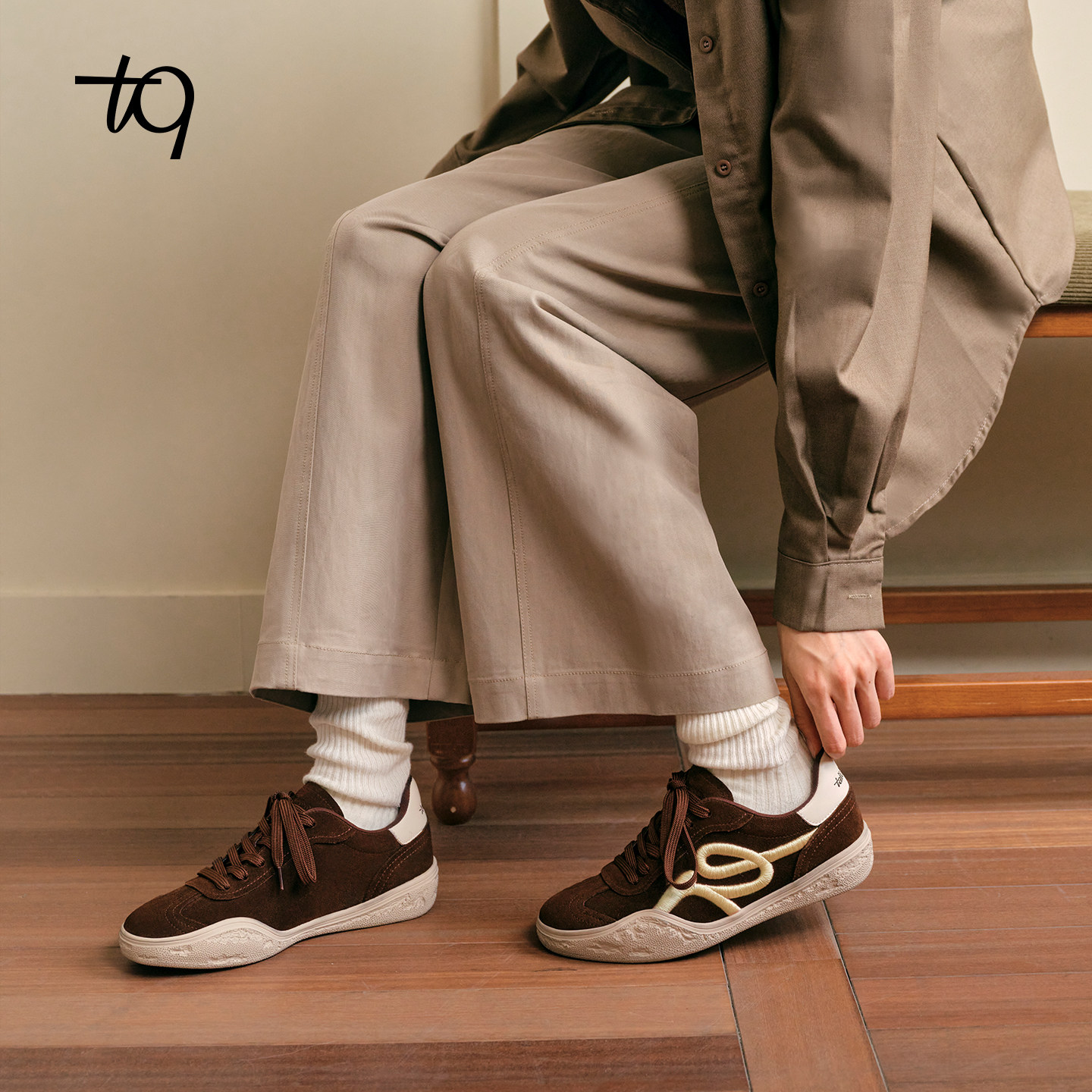 Talitaqoom脏脏鞋2026春季新款复古反绒德训鞋刺绣板鞋tq女休闲鞋,淘宝优惠券,粉丝福利购,淘宝优惠卷