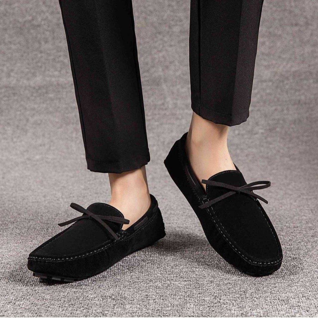 跨境男士反绒皮流苏商务豆豆鞋轻便一脚蹬乐福鞋简约时尚大码男鞋,淘宝优惠券,粉丝福利购,淘宝优惠卷