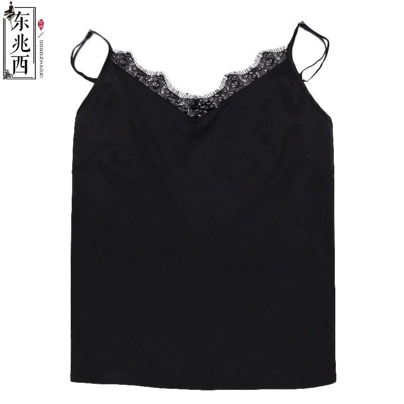 东兆西重磅吊带女睫毛蕾丝打底衫 东兆西背心吊带