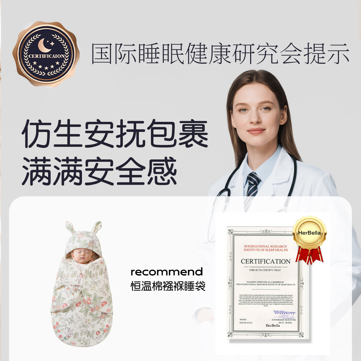 婴儿抱被纯棉秋冬款初生宝宝一体式包被新生儿襁褓恒温防惊跳睡袋,淘宝优惠券,粉丝福利购,淘宝优惠卷