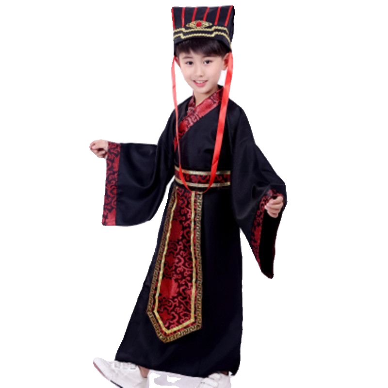 儿童古装汉服古代古装幼儿书童男童国学三字经弟子规演出表演服装