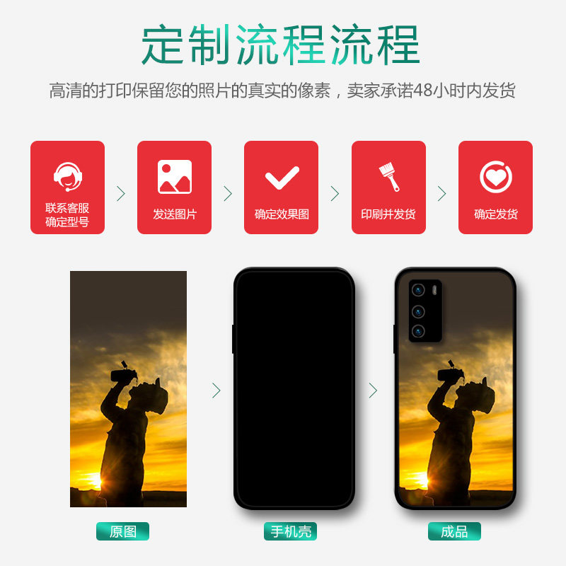 适用华为mate50Pro40e军旅军迷手机壳p60p50p40p30退伍老兵照片图片定制爱国兵哥哥nova10p9p8畅享20se麦芒11