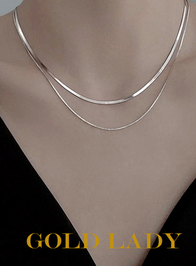 全网热销欧美ins风双层蛇骨链