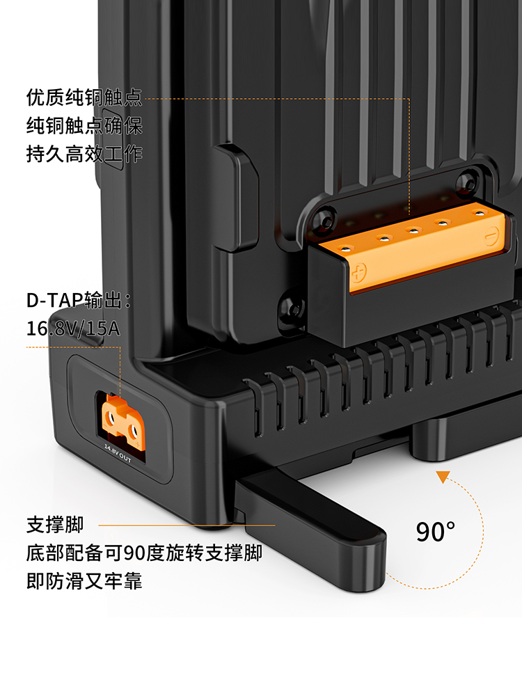 ZGCINE正光 VM-C2双路充电器V口电池智能双充快充户外LED灯光电源-图3