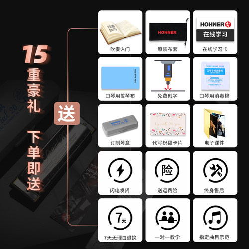 德国HOHNER和来进口SP20布鲁斯10十孔口琴学生初学者Special20 - 图0