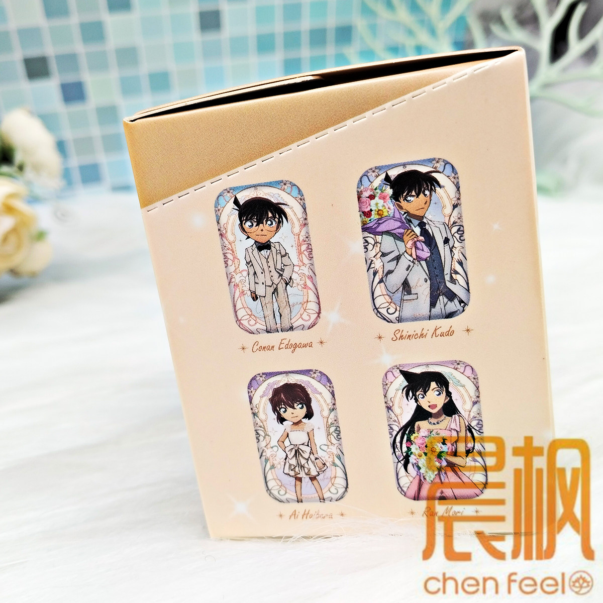 名侦探柯南30周年 礼服系列方形徽章吧唧盲盒全8款  基德安室透,淘宝优惠券,粉丝福利购,淘宝优惠卷