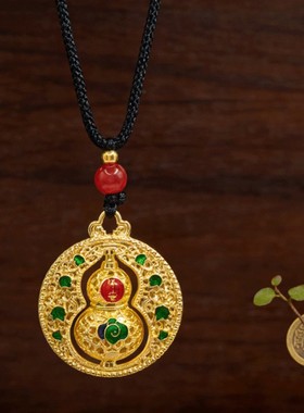 师傅推荐珐琅转运珠马年狮来运转福牌小饰品挂件复古国潮高端礼品