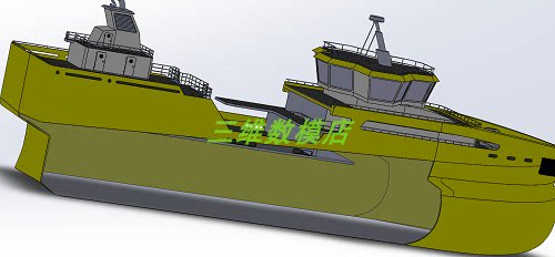 130百米货船运输船曲面造型3D三维几何数模型Solidworks海巡船CAD - 图0