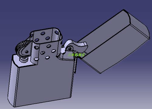 zippo打火机实体3D三维几何数模型经典取打火机step格式内部结构 - 图0