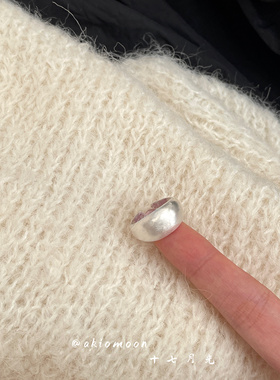 极简风｜akiomoon十七月光韩系开口戒雾面质感高级感小众设计女