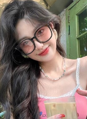 多巴胺腮红大框墨镜女