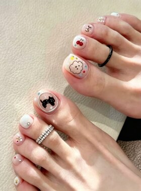 满钻排钻素圈简约少女脚趾戒指女