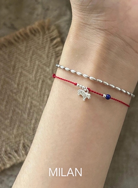 快乐至上~S925银小马青金石手绳