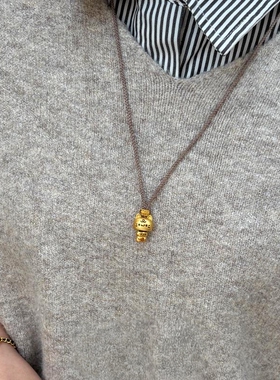 金色铃铛小猫项链女2026新爆款