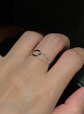 S925纯银极简设计环绕素圈戒指