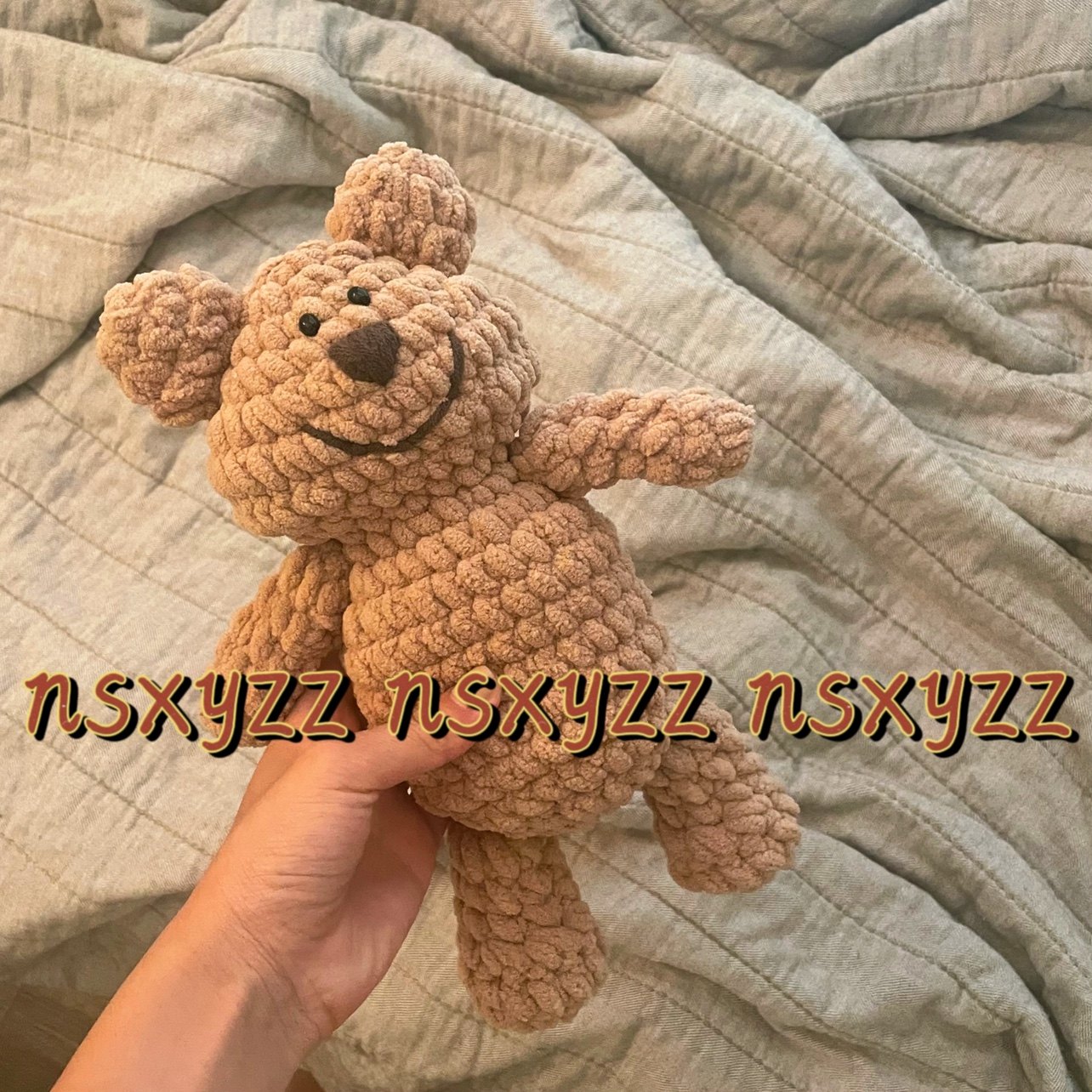 溺水小苑手工编织diy钩针冰条线小熊安抚玩具挂件女友礼物材料包,淘宝优惠券,粉丝福利购,淘宝优惠卷