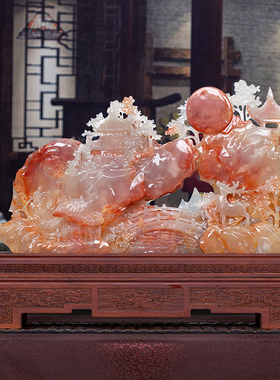 天然玉石山水雕件高档礼品摆件