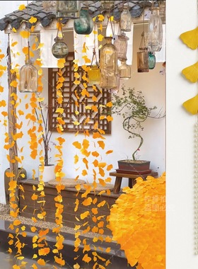 珍珠银杏叶串吊饰婚礼庆典