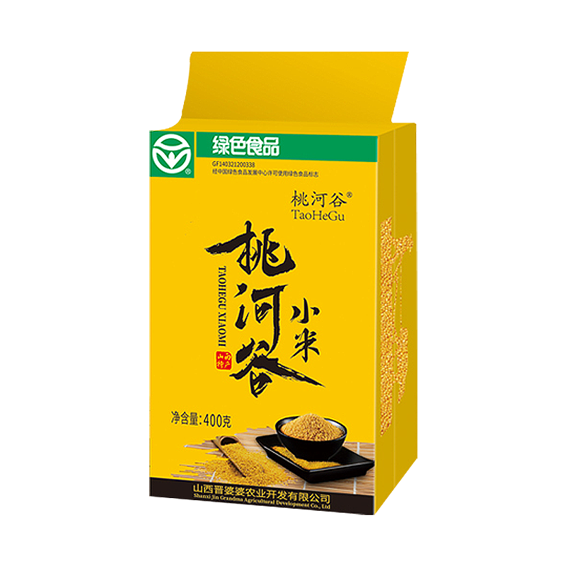 桃河谷旗舰店桃河谷黄小米400g月子米五谷杂粮小米熬粥新米山西特产黄小米1