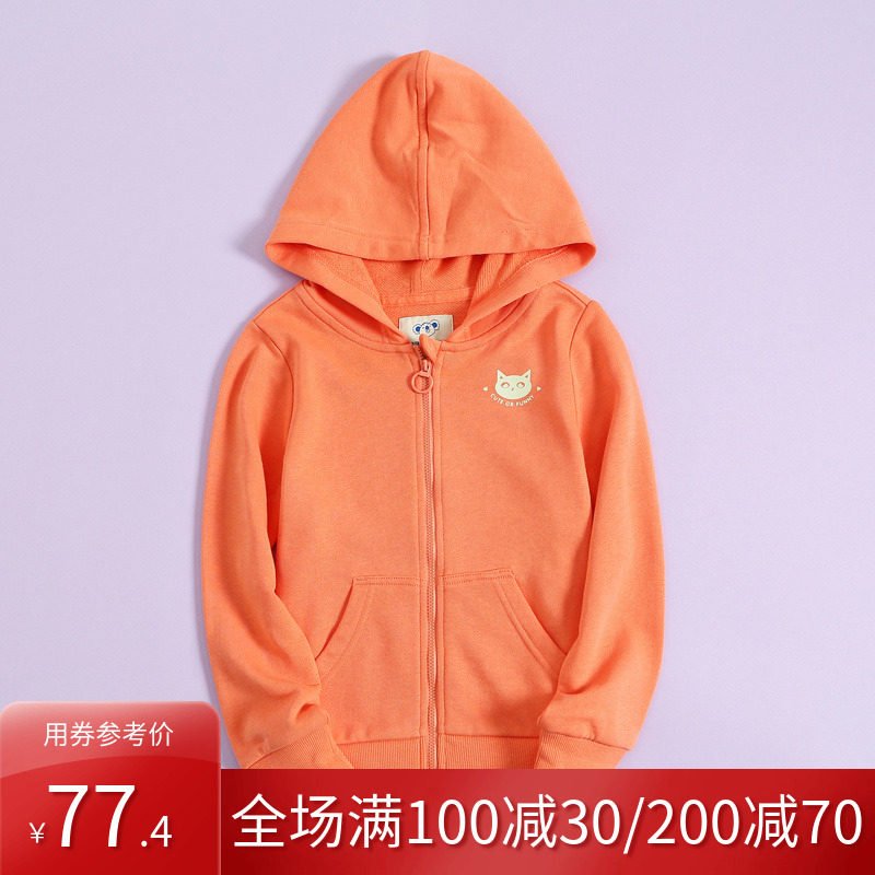 真维斯女童2020秋季新款轻抓底卫衣 真维斯童装卫衣/绒衫