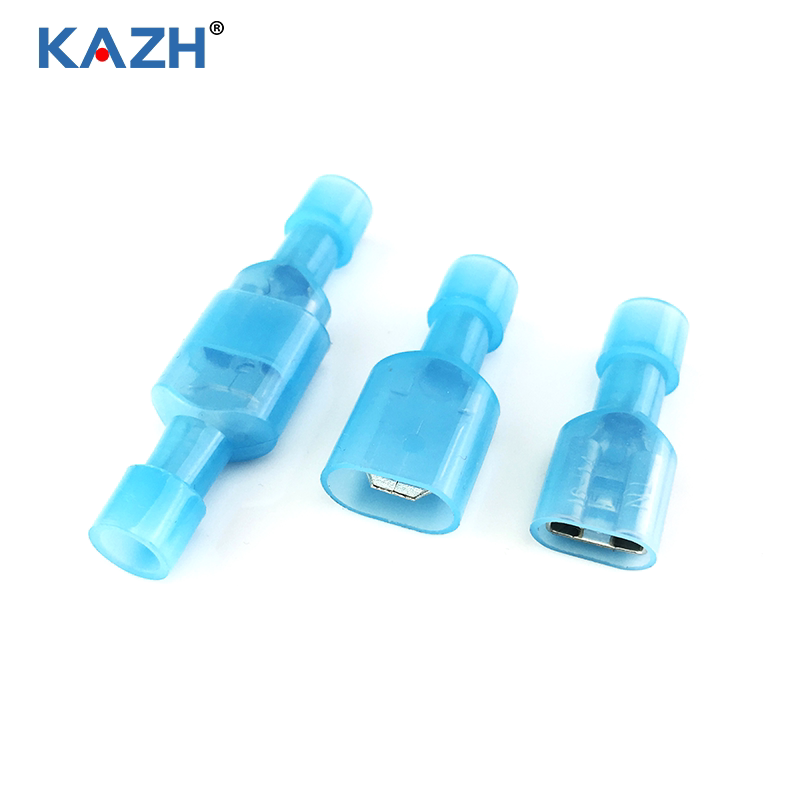 KAZH尼龙插簧+插片绝缘接线端子公母对插头电线连接器M/FDFN2-250_虎窝淘