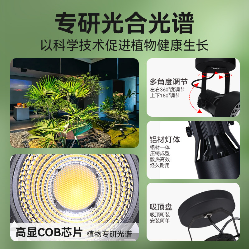 光联天下全光谱植物补光灯室内客厅阳台热植盆景绿植生长灯吸顶款,淘宝优惠券,粉丝福利购,淘宝优惠卷