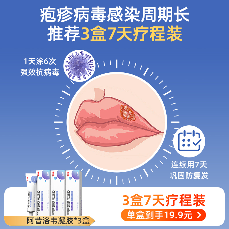 丽芙阿昔洛韦凝胶官方旗舰店阿昔洛韦软膏乳膏正品带状疱疹惜阿西