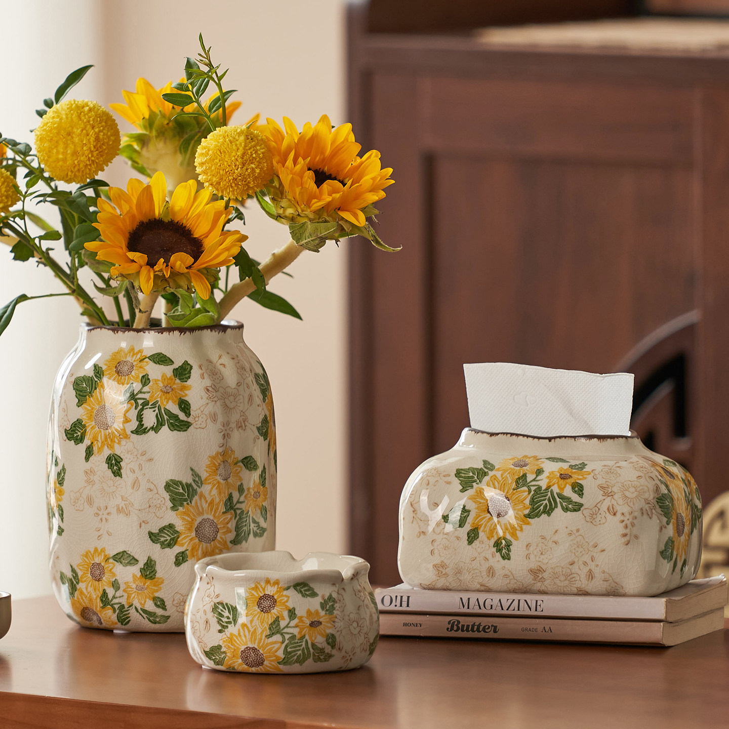 新款高端陶瓷花瓶摆件美式客厅插花水培鲜花装饰品复古创意新中式,淘宝优惠券,粉丝福利购,淘宝优惠卷