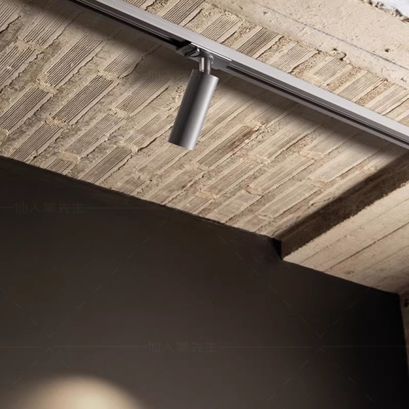 仙人掌先生中古包豪斯明装三线轨道灯拉丝银色工业风不锈钢轨道灯,淘宝优惠券,粉丝福利购,淘宝优惠卷