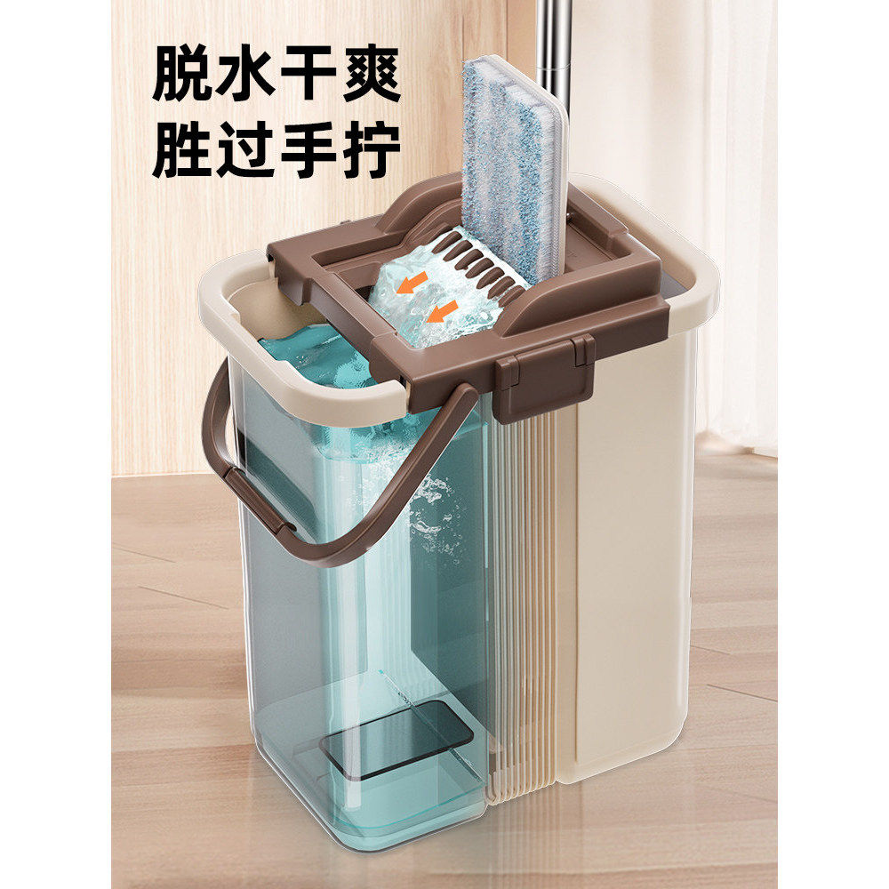 美丽雅懒人免手洗干湿两用平板拖把布家用地板吸尘毛发地拖一拖净