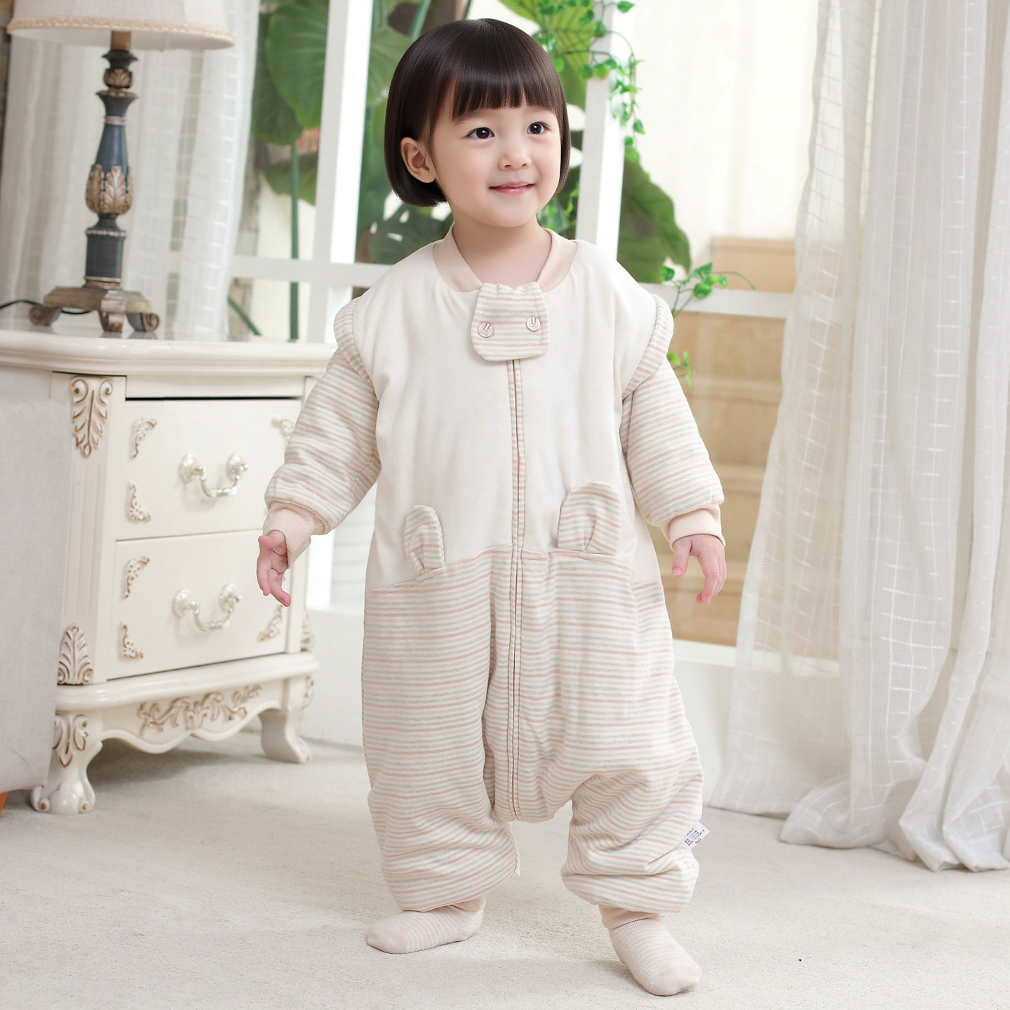 婴儿睡袋春秋冬款桑蚕丝恒温四季通用儿童纯棉分腿防踢被宝宝睡袋,淘宝优惠券,粉丝福利购,淘宝优惠卷