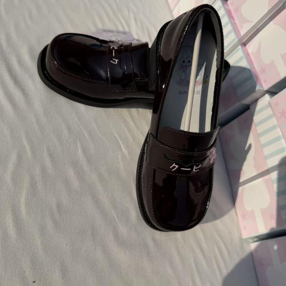 原创Lolita绣花乐福鞋圆头平底jk中跟制服鞋日系百搭2025夏季女鞋 - 图2