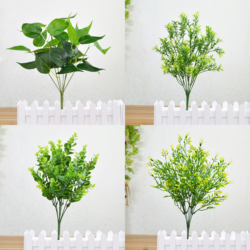 单支米兰绿萝插花假花仿真塑料花束绿色植物绿叶假草花槽隔断装饰,淘宝优惠券,粉丝福利购,淘宝优惠卷
