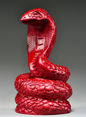 木头蛇摆件十二生肖实木质工艺品