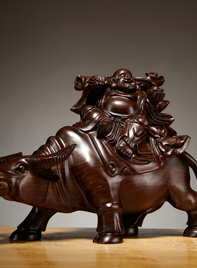 骑牛扭转乾坤家居客厅弥勒佛像