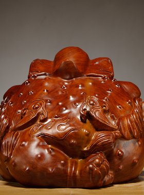 雕刻金蟾工艺品开业送礼家居装饰