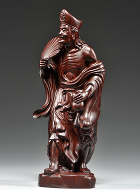 黑檀木祝福新古典客厅摆件实木雕