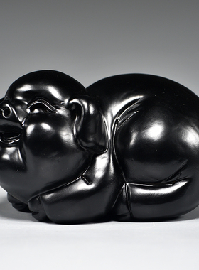 黑猪摆件实木雕刻十二生肖