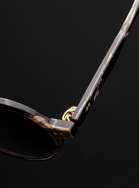 水晶石镜片牛角镜框可定制度数