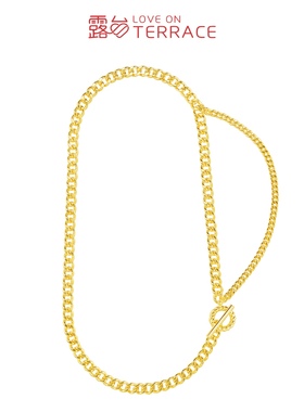 古巴链拼接项链露台镀金